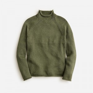 J.Crew 1988 heritage cotton Rollneck™ sweater Heather Moss USA | 14PNECMYJ