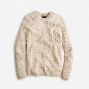 J.Crew Cashmere cable-knit sweater Hthr Birch Online | 01VNRYHIO