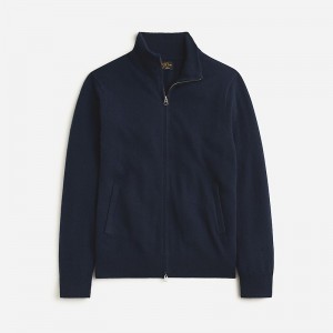 J.Crew Cashmere full-zip sweater Navy Clearance | 39NSFDGMU