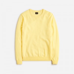 J.Crew Cashmere jacquard crewneck sweater Spring Yellow Factory Promo | 69IFUQJZL