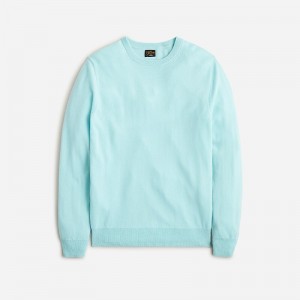 J.Crew Cashmere jacquard crewneck sweater Light Aqua Clearance | 42DOXYBUV