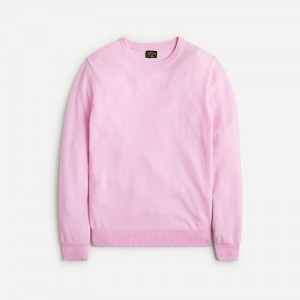 J.Crew Cashmere jacquard crewneck sweater Hthr Lilac Factory Outlet | 59WMKINJO