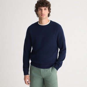 J.Crew Cashmere raglan-sleeve crewneck sweatshirt Navy USA | 15FKACGST