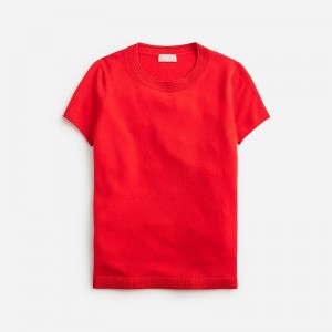 J.Crew Cashmere relaxed T-shirt Vintage Red Factory Promo | 65TDBFUGW