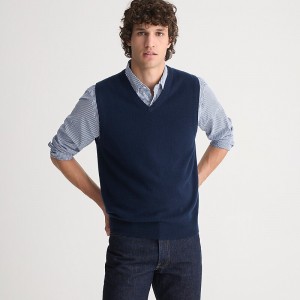 J.Crew Cashmere sweater-vest Navy Outlet Online | 74VTMWRSX