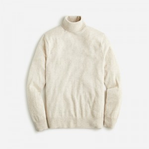 J.Crew Cashmere turtleneck sweater Hthr Birch Clearance | 40PWRIXDT