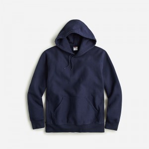 J.Crew Heritage 14 oz. fleece hoodie Navy Outlet Online | 74EOKQHFY