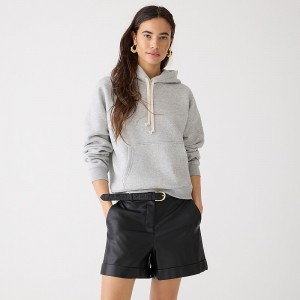J.Crew Heritage fleece hoodie Hthr Grey Outlet | 93IXBZGVJ