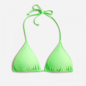 J.Crew Heritage triangle bikini top Summer Lime Outlet | 93QARENKY