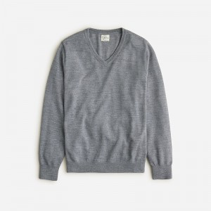 J.Crew Merino wool V-neck sweater Hthr Metal Factory Promo | 65ZKNGTEH
