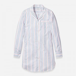 J.Crew Petite Plume™ nightshirt in vintage french stripe Multi Clearance | 32DHCTFZU
