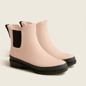 J.Crew Short lug-sole rain boots Pink Factory Outlet | 53EMJABYK