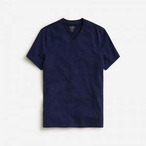 J.Crew Sueded cotton V-neck T-shirt Ultramarine Clearance | 35TOQNEDL