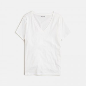 J.Crew Vintage jersey classic-fit V-neck T-shirt White Online | 81FTVCHLM