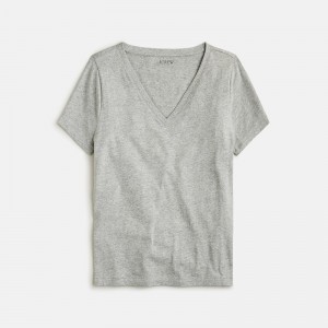 J.Crew Vintage jersey classic-fit V-neck T-shirt Hthr Grey Outlet Online | 76KBLTQJZ