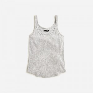 J.Crew Vintage rib shelf-bra tank top Hthr Grey Clearance | 30NOJLDAC