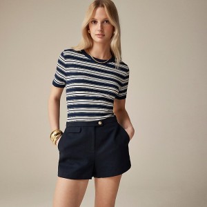 J.Crew Vintage rib shrunken T-shirt with contrast trim Leo Stripe Evening Ivor Clearance | 35IHNJGVF
