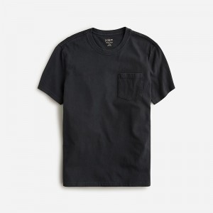 J.Crew Vintage-wash cotton T-shirt Black Sale | 27XCBEZHL
