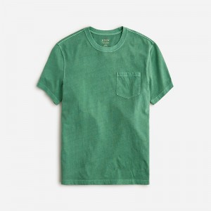 J.Crew Vintage-wash cotton T-shirt Pale Peacock Clearance | 41CTZKLWB
