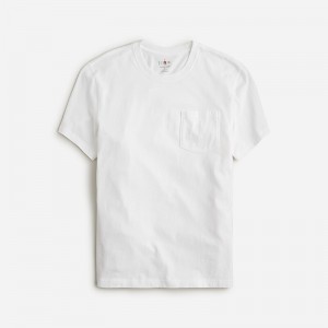 J.Crew Vintage-wash cotton T-shirt White USA | 15YMBSKRJ