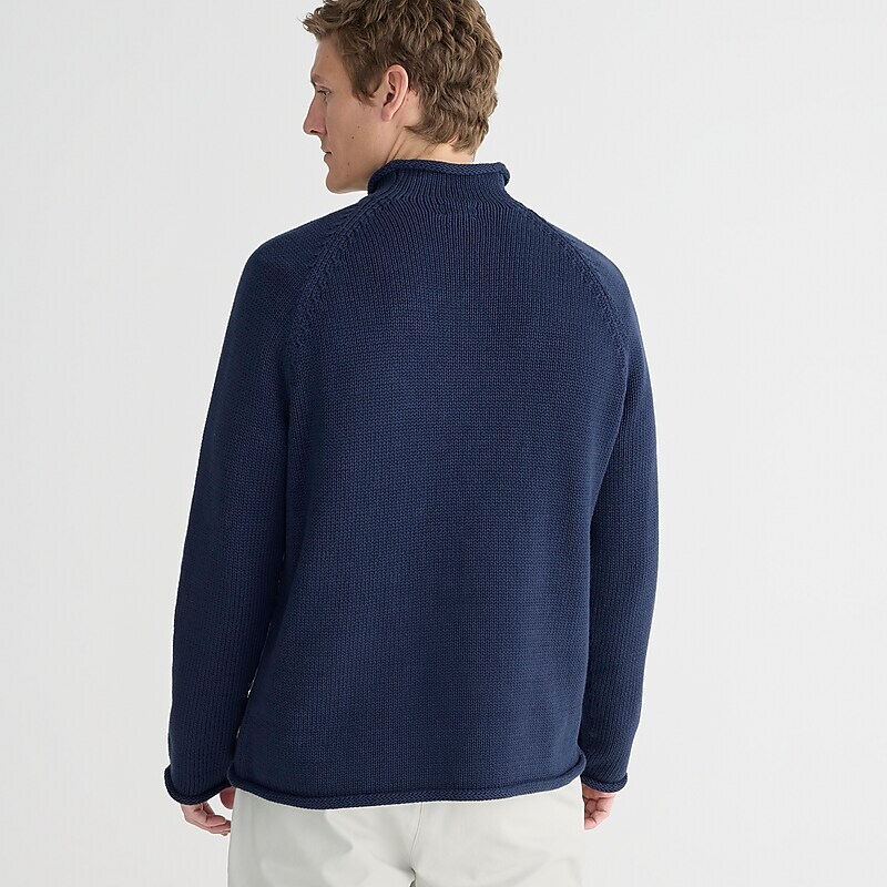 J.Crew 1988 heritage cotton Rollneck™ sweater Navy Factory Promo | 63JEUQZNF