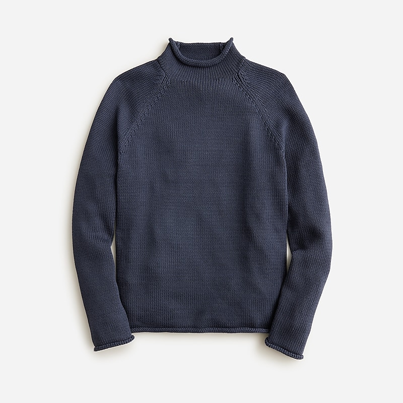 J.Crew 1988 heritage cotton Rollneck™ sweater Navy Factory Promo | 63JEUQZNF