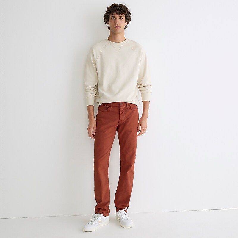 J.Crew 484 Slim-fit garment-dyed five-pocket pant Vintage Red Clearance | 48ZFPGSYV