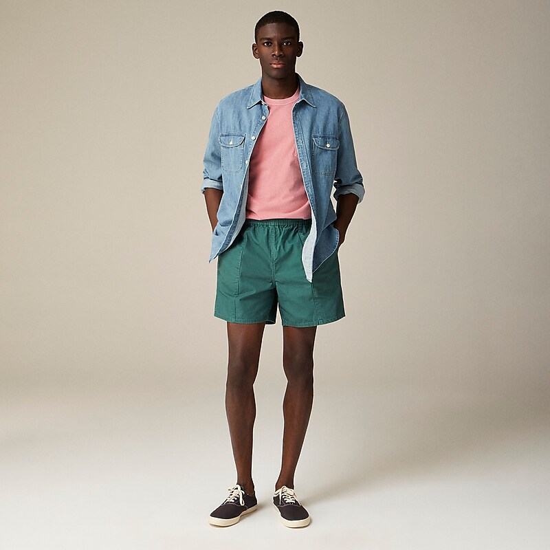 J.Crew 6'' heritage gym short in seaside canvas Virgin Forest Factory Outlet | 52XQBZWSC