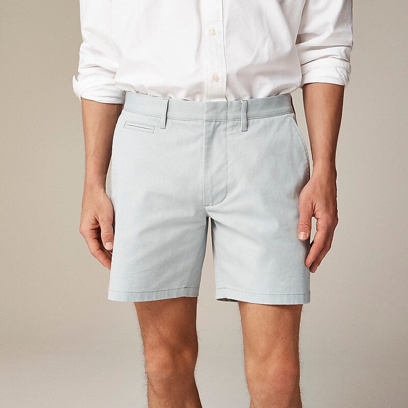 J.Crew 7\'\' tech oxford short Green White Oxford Sale | 20TOYDVQW