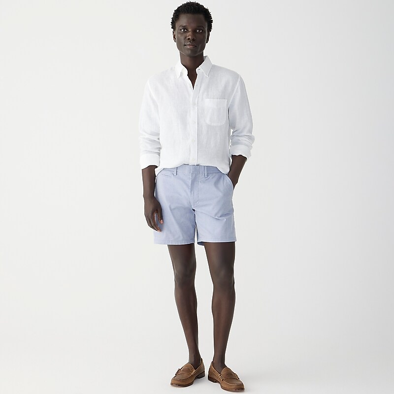 J.Crew 7'' tech oxford short Sky Blue Oxford Clearance | 30UENQRKY