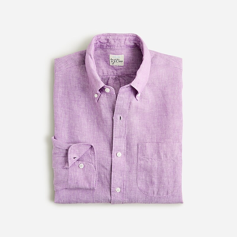 J.Crew Baird McNutt Irish linen shirt Spring Violet Sale | 21VMCSOPF