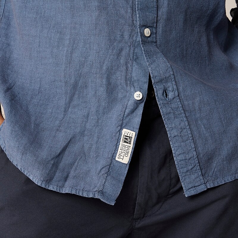 J.Crew Baird McNutt Irish linen shirt Sunfaded Indigo Online | 09SOQTFZA