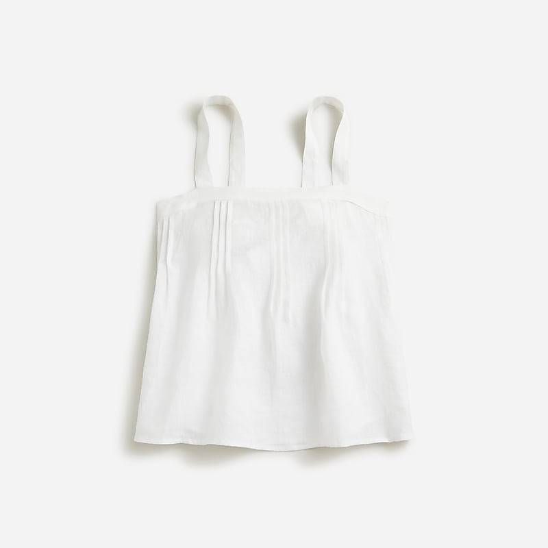 J.Crew Bow-back linen top White Sale | 23VJSDCMT