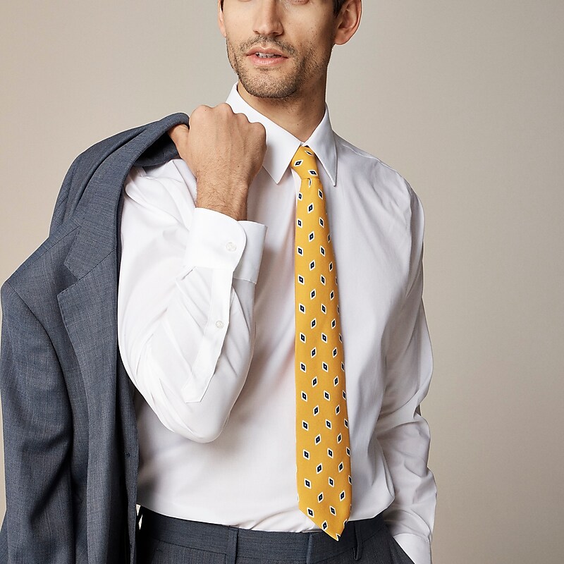 J.Crew Bowery wrinkle-free dress shirt with spread collar White Online | 01RZVDUHJ
