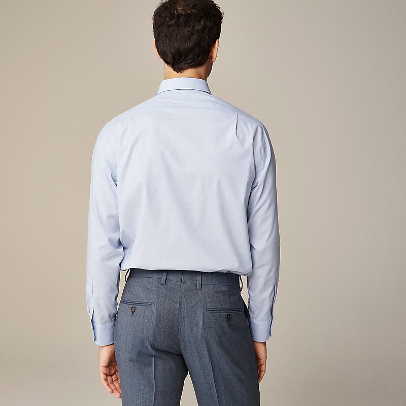 J.Crew Bowery wrinkle-free dress shirt with spread collar Fairweather Blue Online | 84ABJKVNY