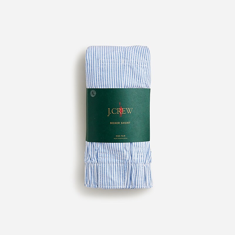 J.Crew Boxer shorts in Broken-in organic cotton oxford University Stripe Rain Online | 85ZJUVAFP