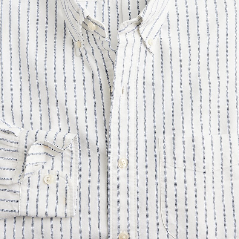 J.Crew Broken-in organic cotton oxford shirt Seaside Stripe Oxford USA | 15BPKXGOC