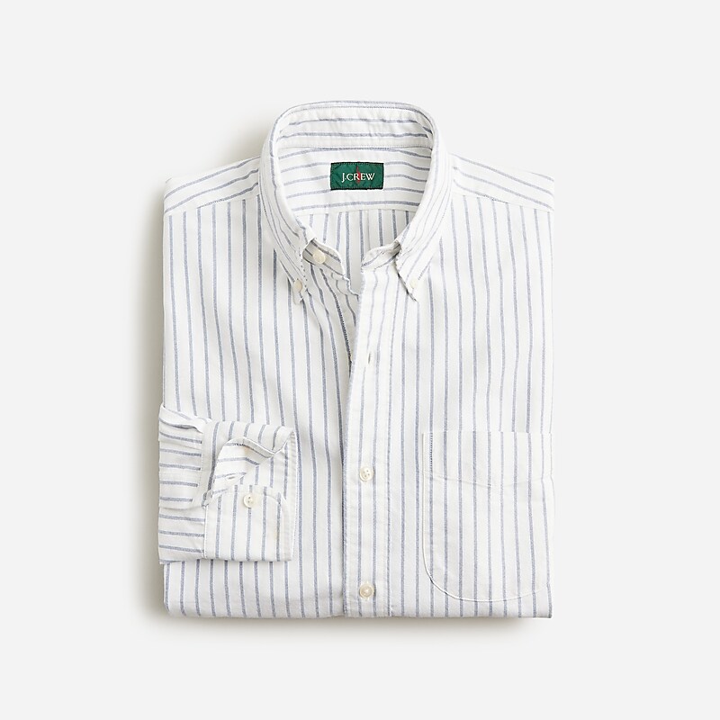 J.Crew Broken-in organic cotton oxford shirt Seaside Stripe Oxford USA | 15BPKXGOC