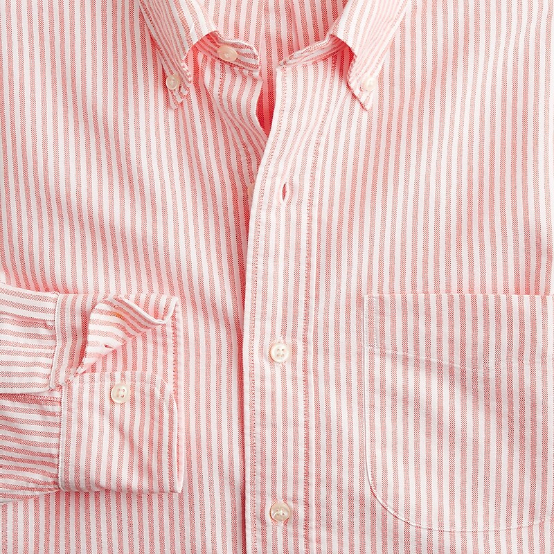 J.Crew Broken-in organic cotton oxford shirt Zoli Stripe Orange Whit Clearance | 46ARTBDQV