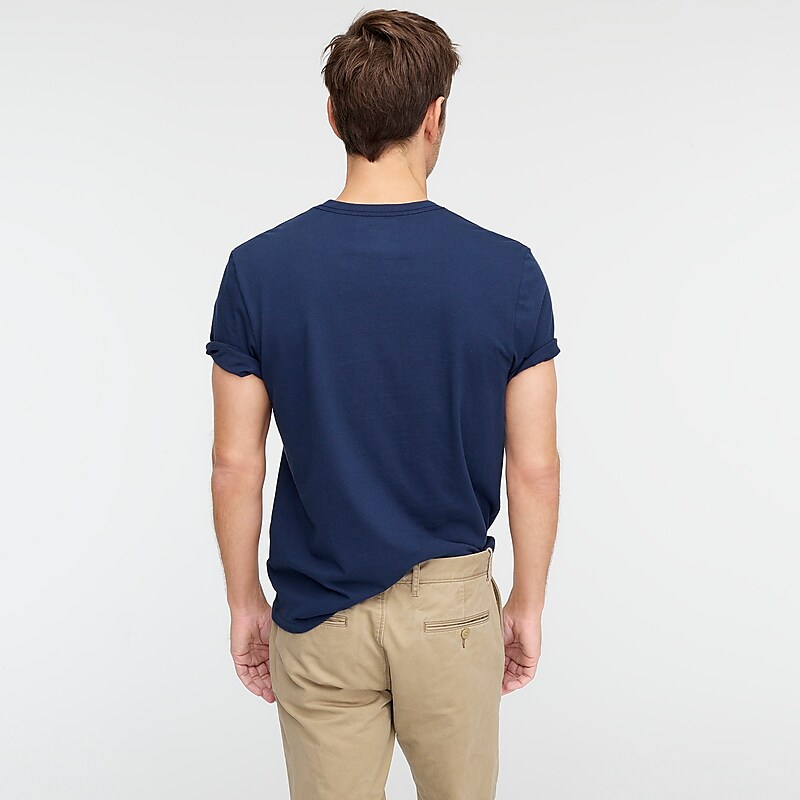 J.Crew Broken-in short-sleeve V-neck T-shirt Navy Online | 01LQAFOHC