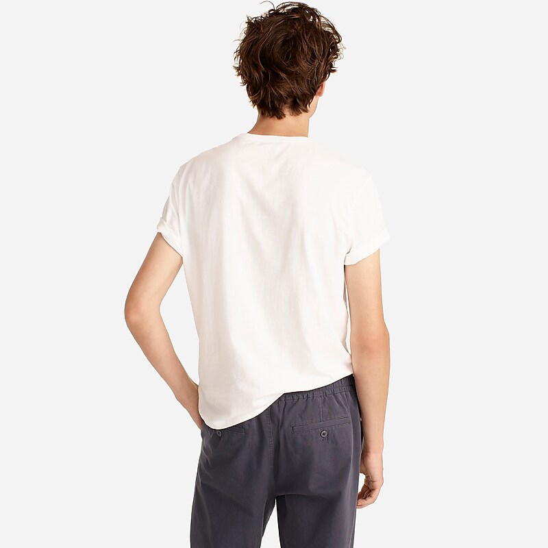 J.Crew Broken-in short-sleeve pocket T-shirt White Online | 83QSAGEON