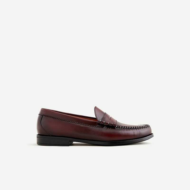 J.Crew Camden loafers in leather Vintage Merlot Clearance | 35CLJTDQS