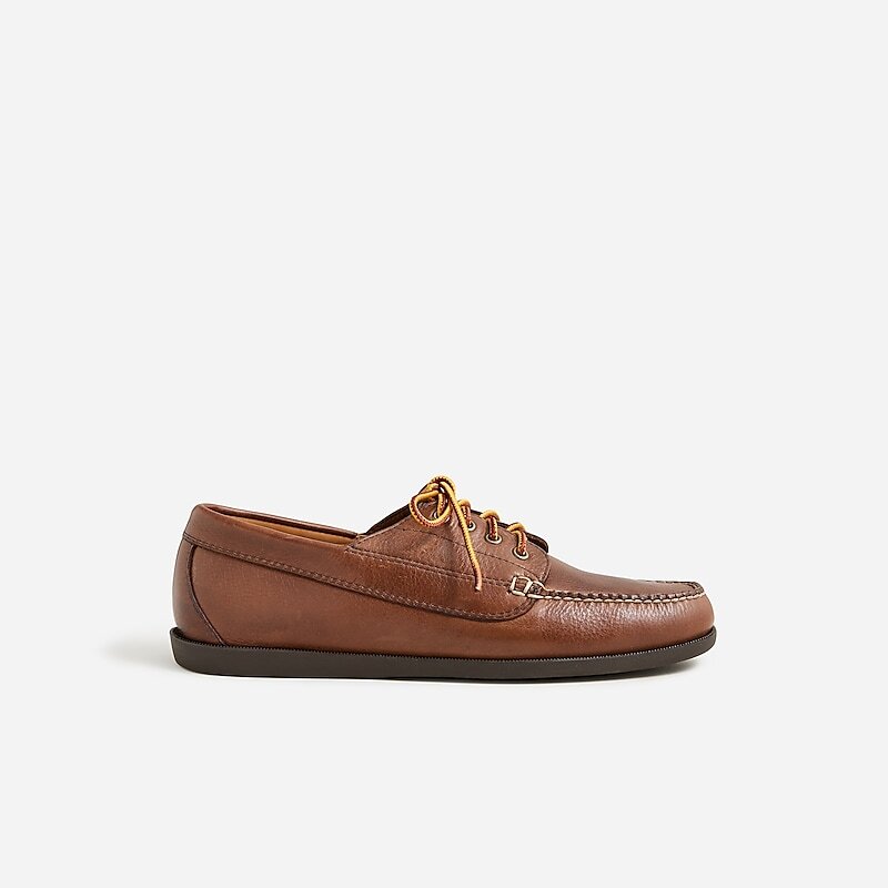 J.Crew Camp shoes in leather Rustic Brown Outlet Online | 74OLATPFB