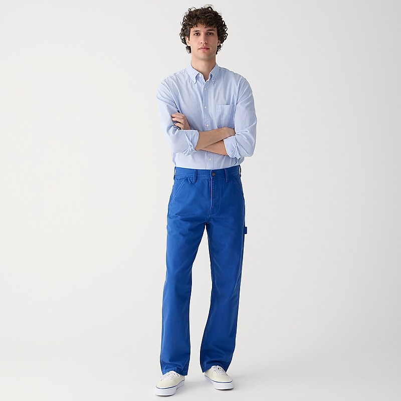 J.Crew Carpenter pant in cotton twill Gulf Blue Outlet Online | 79WOQYTXA