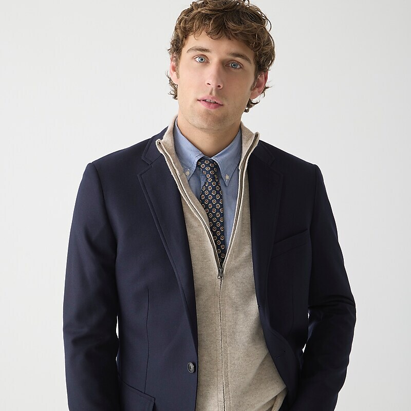 J.Crew Cashmere full-zip sweater Hthr Birch Online | 02UDZAOSN