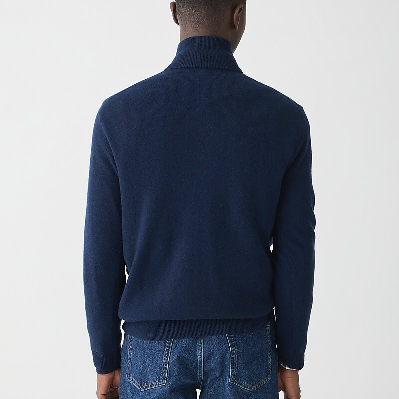 J.Crew Cashmere half-zip sweater Navy Factory Promo | 61GTXQYSM
