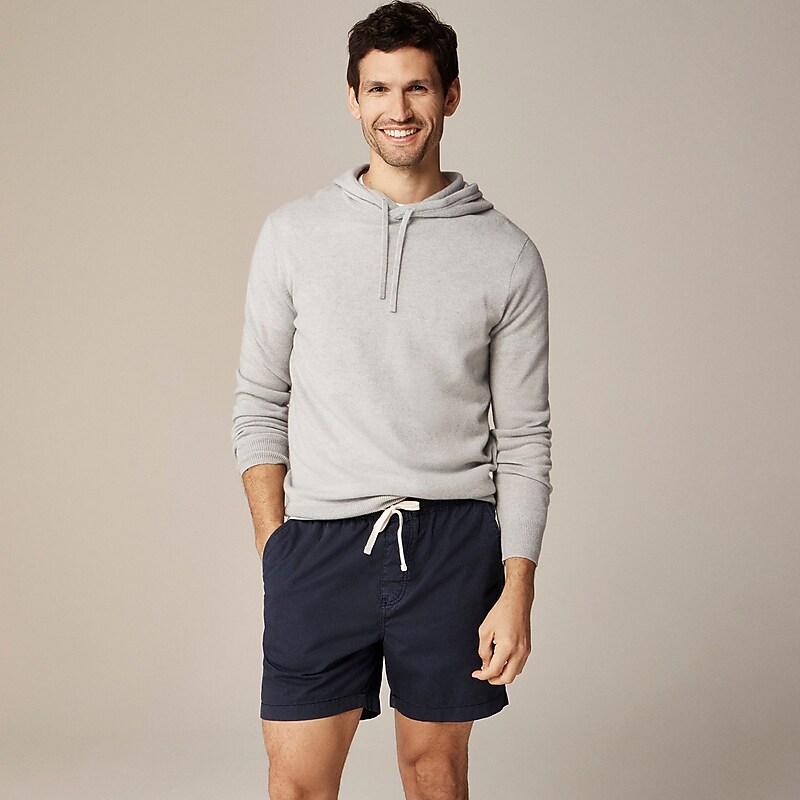 J.Crew Cashmere hoodie Hthr Grey Sale | 23JPDYFMH