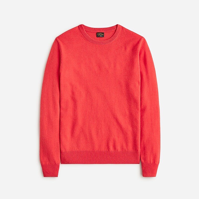 J.Crew Cashmere jacquard crewneck sweater Faded Hibiscus Factory Outlet | 52GZFOMIR