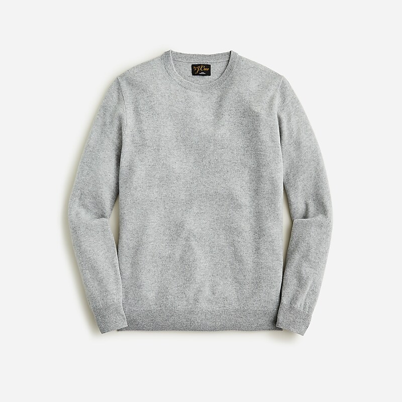 J.Crew Cashmere jacquard crewneck sweater Hthr Grey Outlet Online | 78ICRVTHE