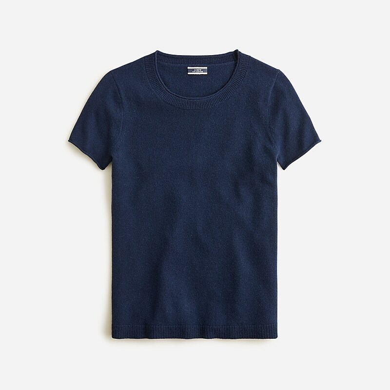 J.Crew Cashmere relaxed T-shirt Navy Factory Outlet | 59IOKGJTS